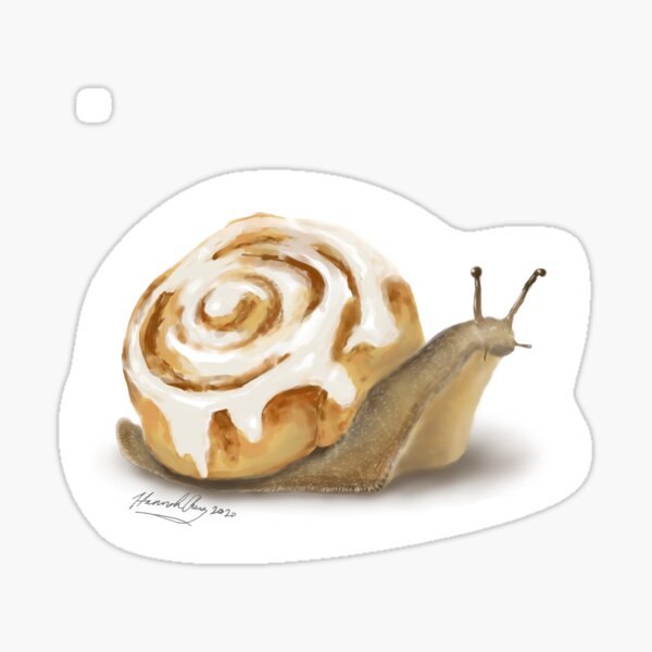 Item preview, cinnamon roll snail designed and sold by Cinnamoninkpen.