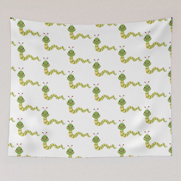 Item preview, Cute Happy Green Worm designed and sold by jazzydevil.