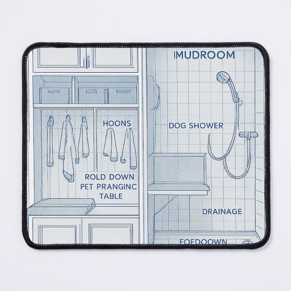 Item preview, Mudroom Pet Spa Blueprint designed and sold by TONSNAP.