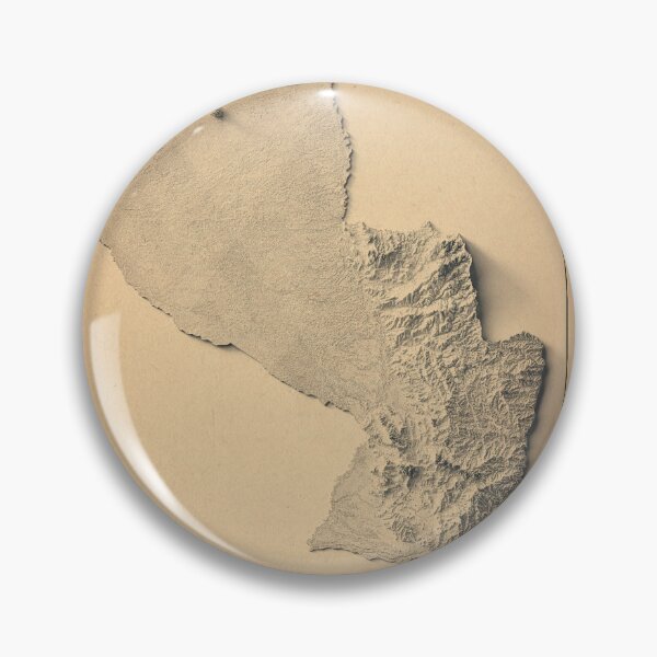 Item preview, Paraguay Shaded Relief 3D Map digitally-rendered designed and sold by ThinkAboutMaps.