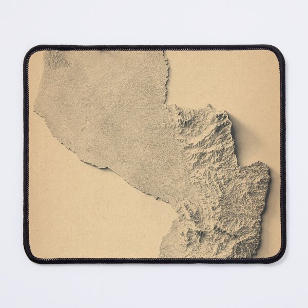 Item preview, Paraguay Shaded Relief 3D Map digitally-rendered designed and sold by ThinkAboutMaps.