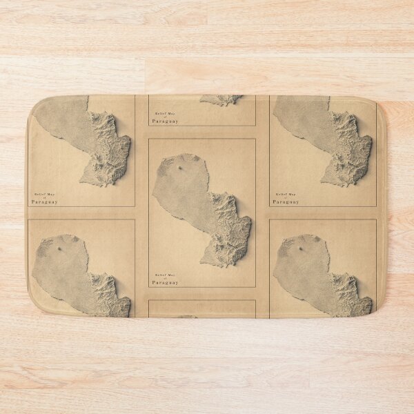 Item preview, Paraguay Shaded Relief 3D Map digitally-rendered designed and sold by ThinkAboutMaps.