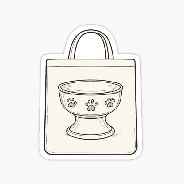 Item preview, Raised Ceramic Pet Feeder Tote designed and sold by TONSNAP.