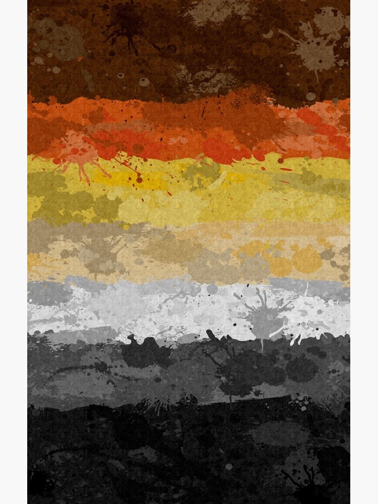 Bear Paint Splatter Flag by LiveLoudGraphic