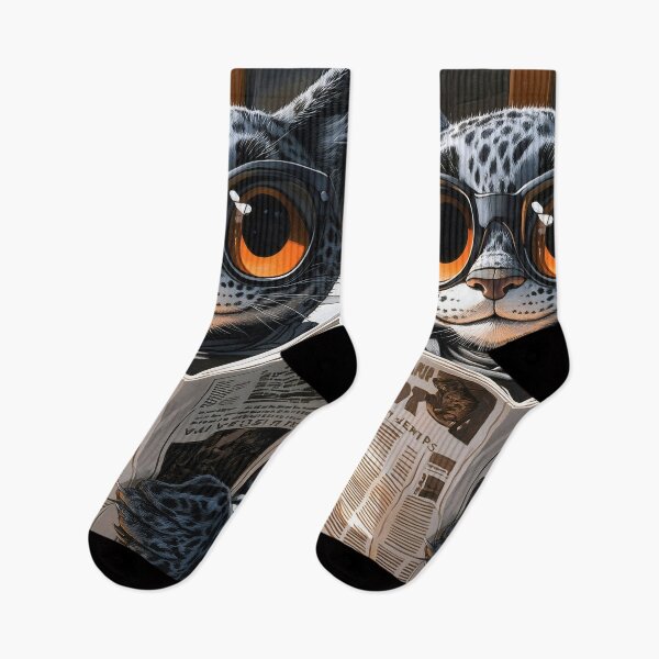 Item preview, Animal Toilet Stylish Panther Sports Glasses Boots Reading Morning Bathroom Newspaper designed and sold by mildaclairmo.