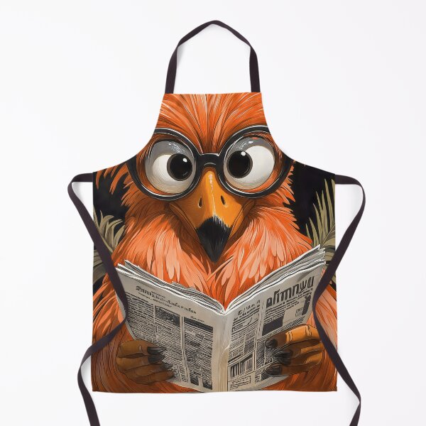 Item preview, Animal Toilet Elegant Flamingo with Feathery Plume Reads Stylish Bathroom Newspaper designed and sold by mildaclairmo.