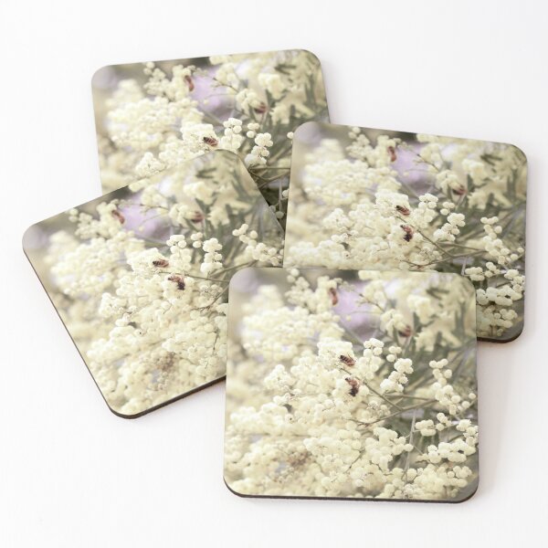 Item preview, Soft Wattle Flowers and Bees designed and sold by Siene Browne.