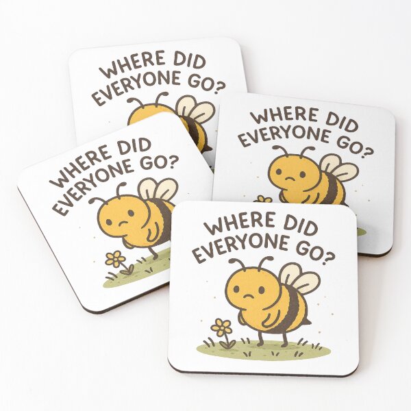 Item preview, Where Did Everyone Go? – Cute Sad Bee Illustration designed and sold by Lacritsa .