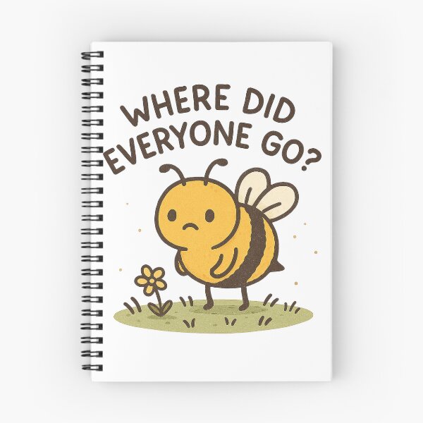 Item preview, Where Did Everyone Go? – Cute Sad Bee Illustration designed and sold by Lacritsa .