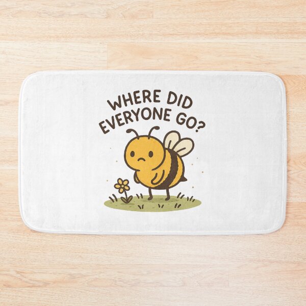Item preview, Where Did Everyone Go? – Cute Sad Bee Illustration designed and sold by Lacritsa .