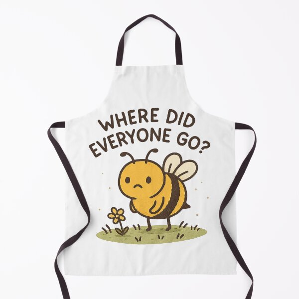 Item preview, Where Did Everyone Go? – Cute Sad Bee Illustration designed and sold by Lacritsa .