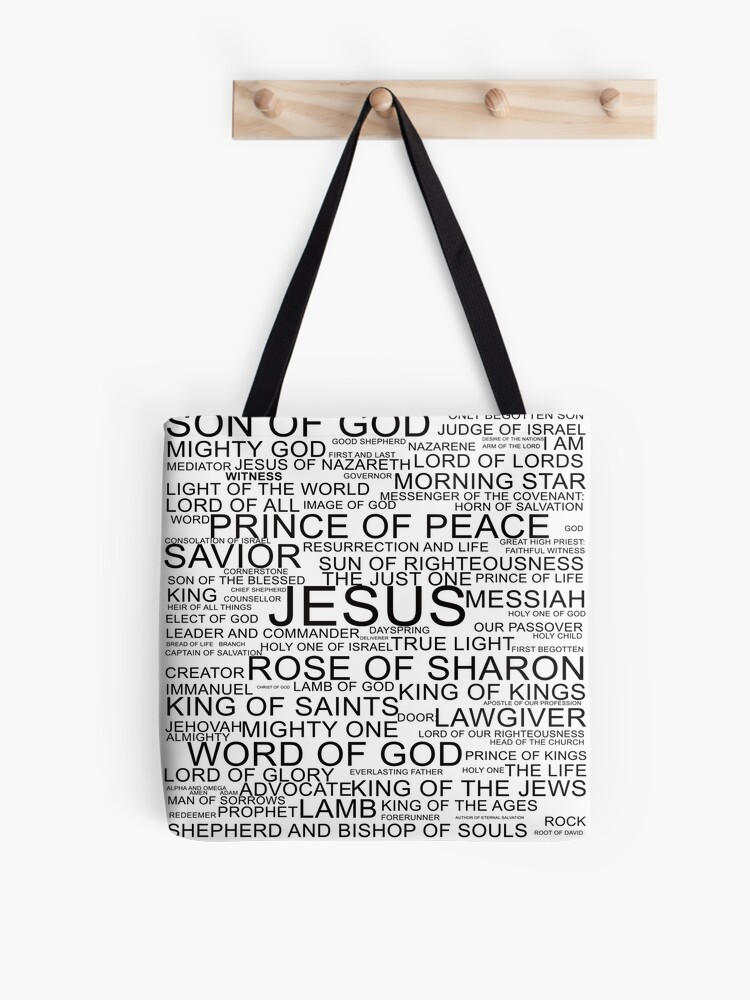 Names of Jesus, Large Tote Bag