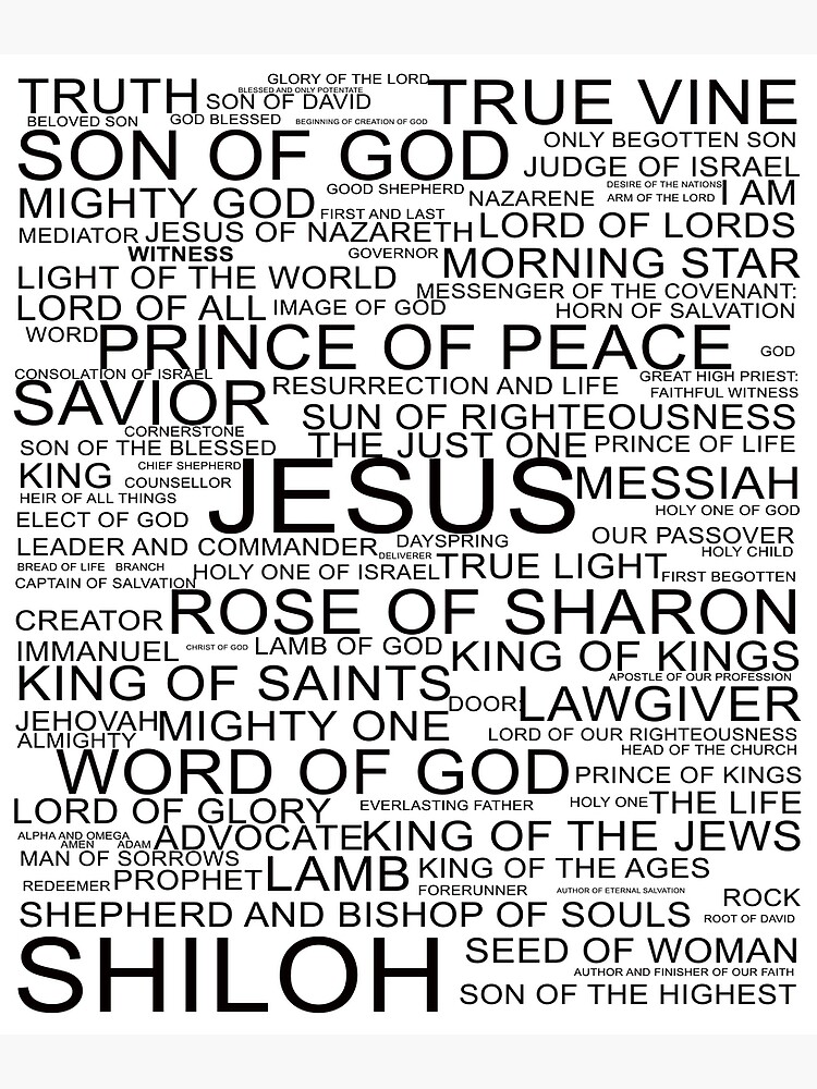 All The Names Of Jesus Christ Photographic Print For Sale By