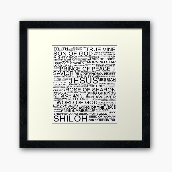 Vista previa del artículo con la obra «Todos los nombres de Jesucristo», diseñado y vendido por simplisal.