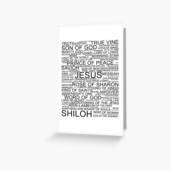 All the names of Jesus-Christ Greeting Card