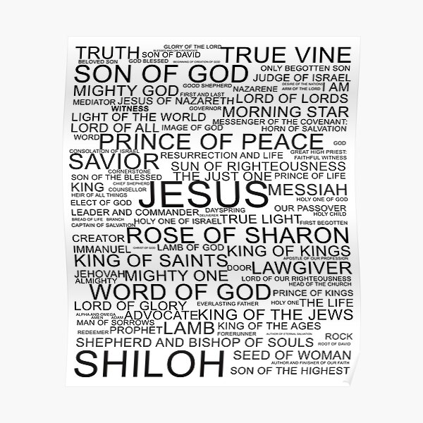 All the names of Jesus-Christ Poster