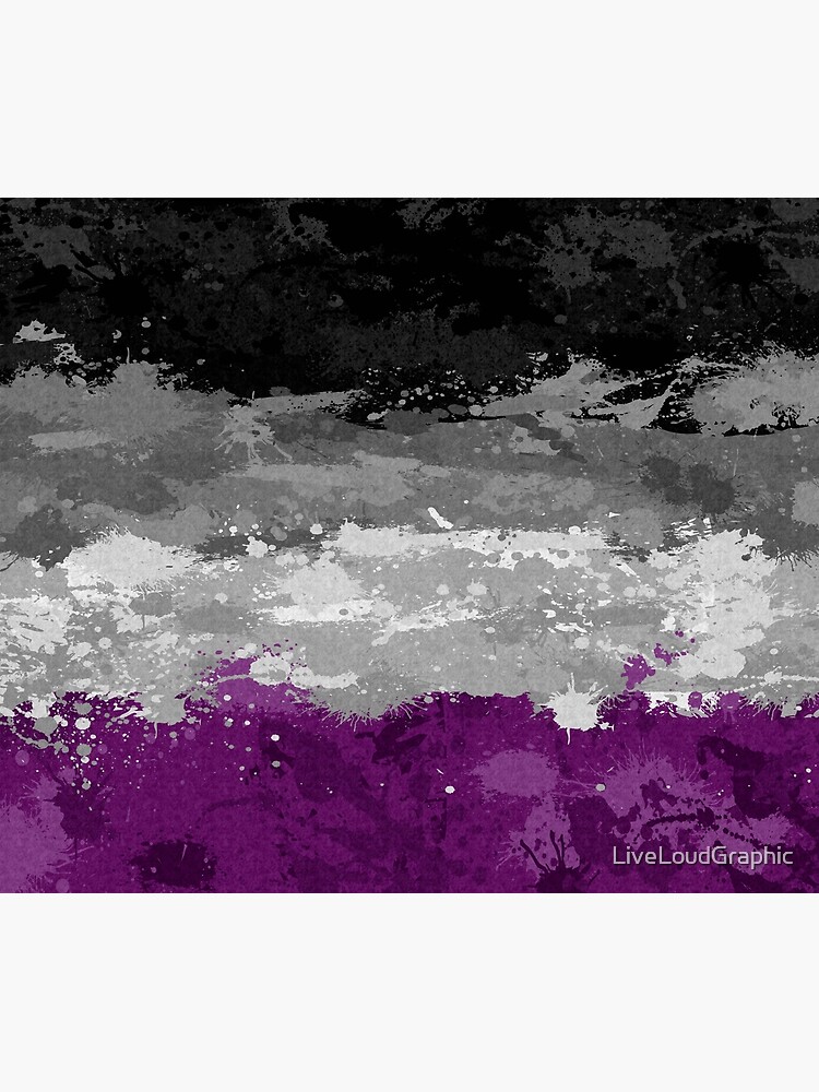 Asexual Paint Splatter Flag by LiveLoudGraphic