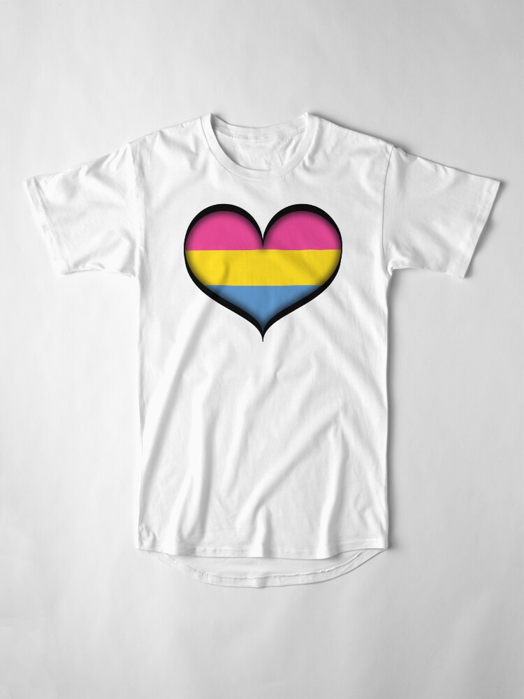 Alternate view of Pansexual Heart Long T-Shirt