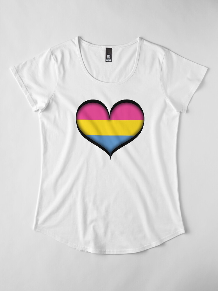 Alternate view of Pansexual Heart Premium Scoop T-Shirt