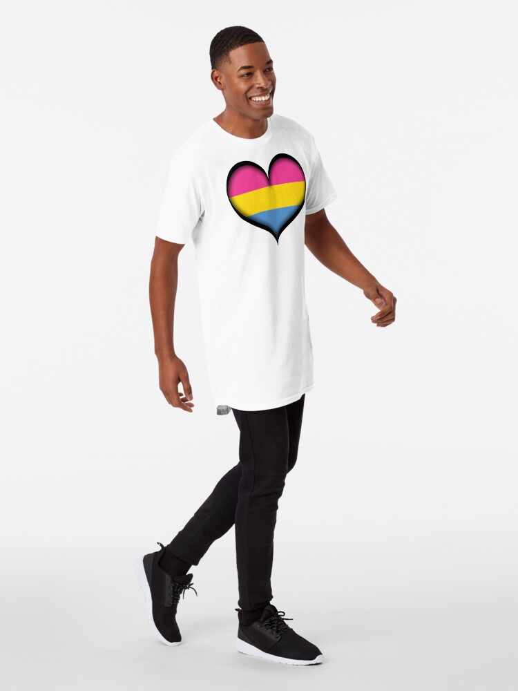 Alternate view of Pansexual Heart Long T-Shirt