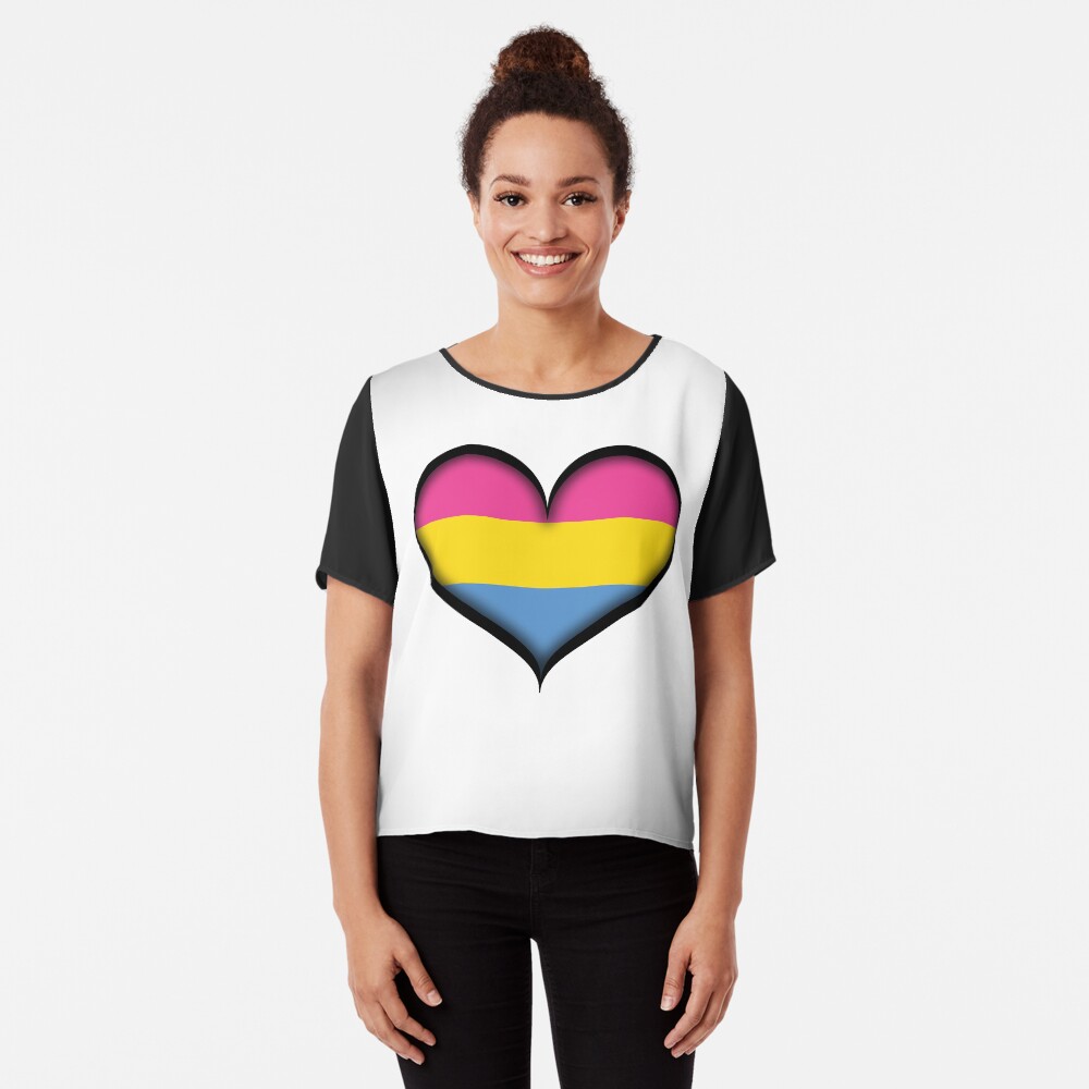 Pansexual Heart Chiffon Top