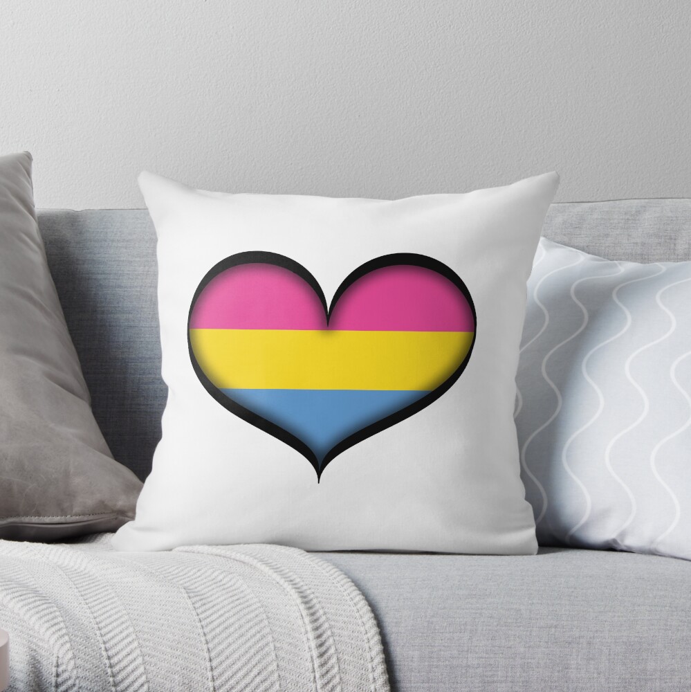 Pansexual Heart Throw Pillow