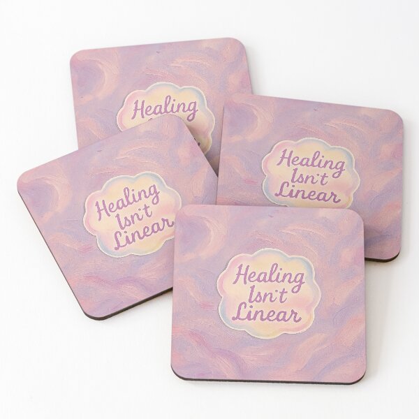Item preview, Healing Isn’t Linear – Mental Health Sticker designed and sold by TONSNAP.