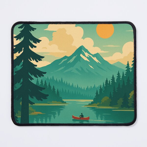 Artikelvorschau, Olympic Nationalpark Vintage See Poster entworfen und verkauft von Parkline Studio.