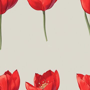 Artwork thumbnail, Red Tulip Design by CoolPixels