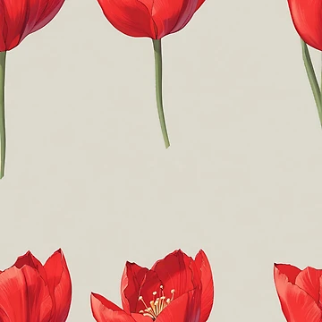 Artwork thumbnail, Red Tulip Design by CoolPixels