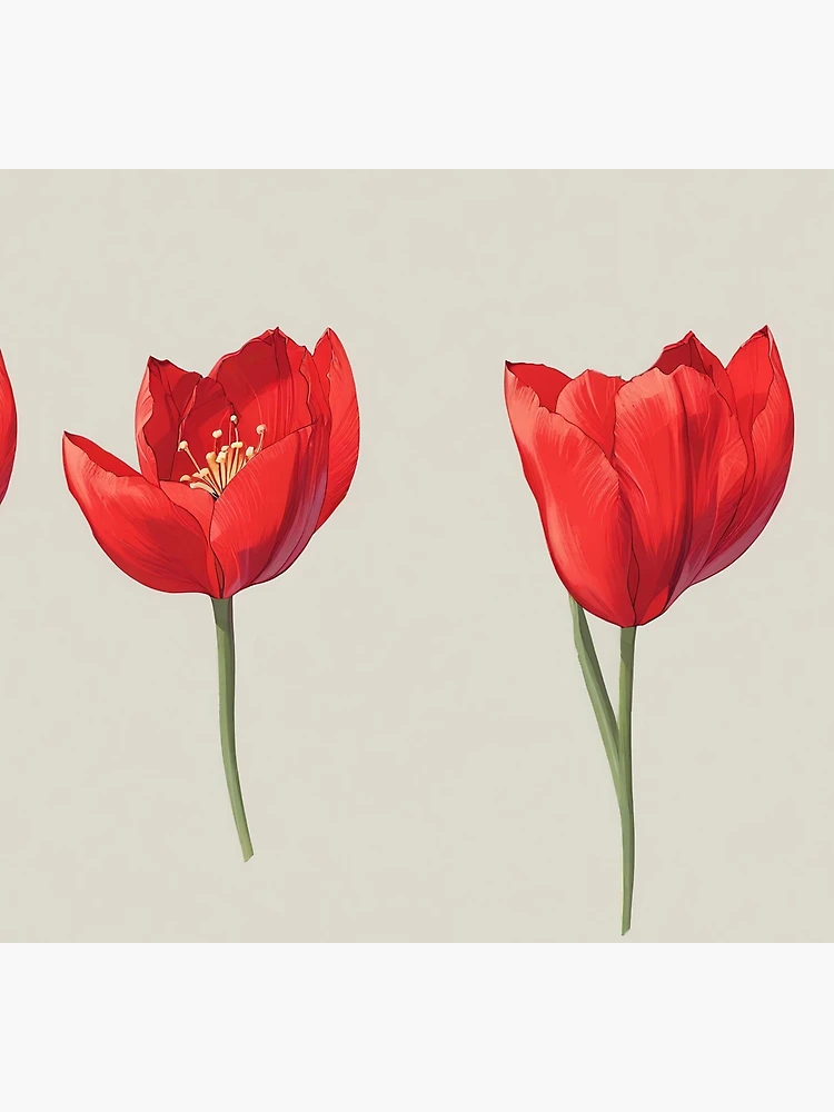 Thumbnail 5 of 5, Socks, Red Tulip Design designed and sold by CoolPixels.