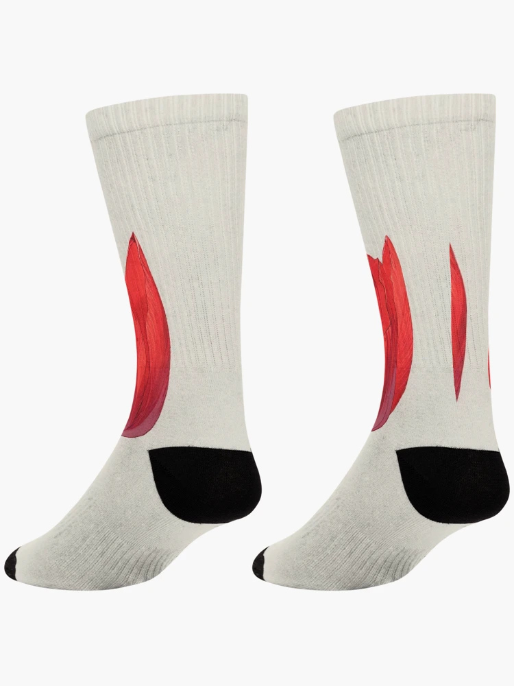 Thumbnail 4 of 5, Socks, Red Tulip Design designed and sold by CoolPixels.