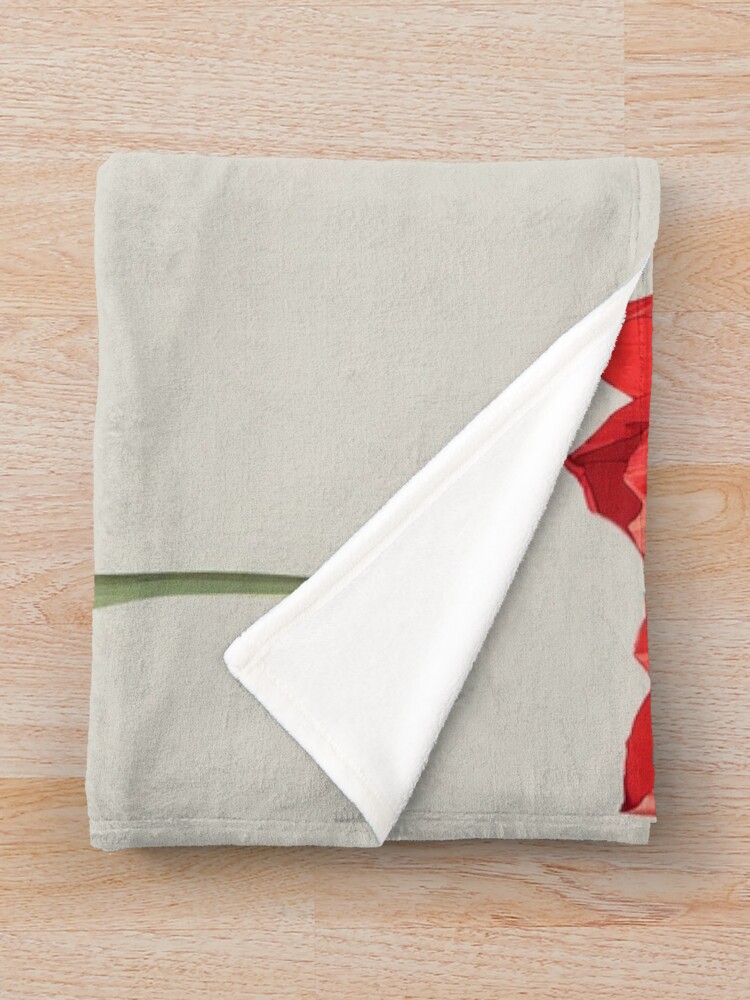 Thumbnail 3 of 6, Throw Blanket, Red Tulip Design designed and sold by CoolPixels.