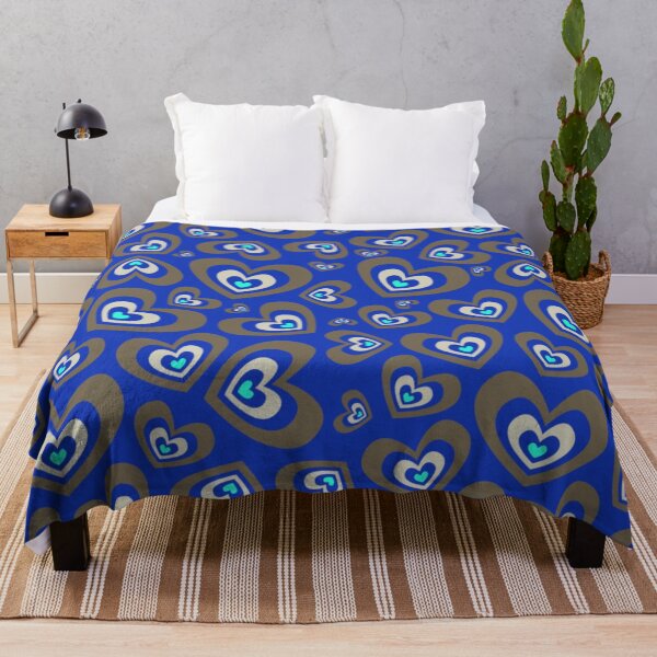 Item preview, Modern Nested Heart Pattern – Blue, Gray & Teal Love Design designed and sold by larissa-myrie.