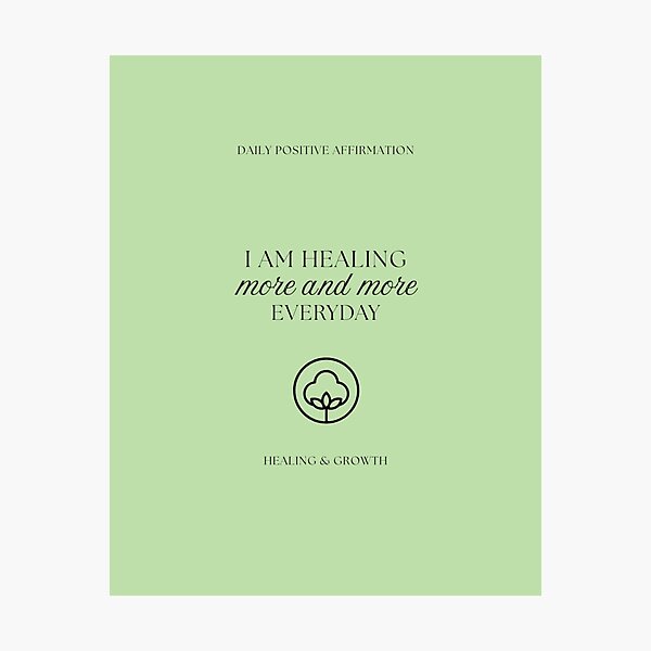 Item preview, "I Am Healing Affirmation Card - Daily Growth Mindset Printable - Mental Health Art for Recovery, Self-Care & Emotional Wellness" designed and sold by NK_designs.