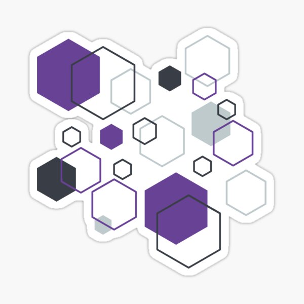 Item preview, Asexual Hexagons designed and sold by LadyAce's.