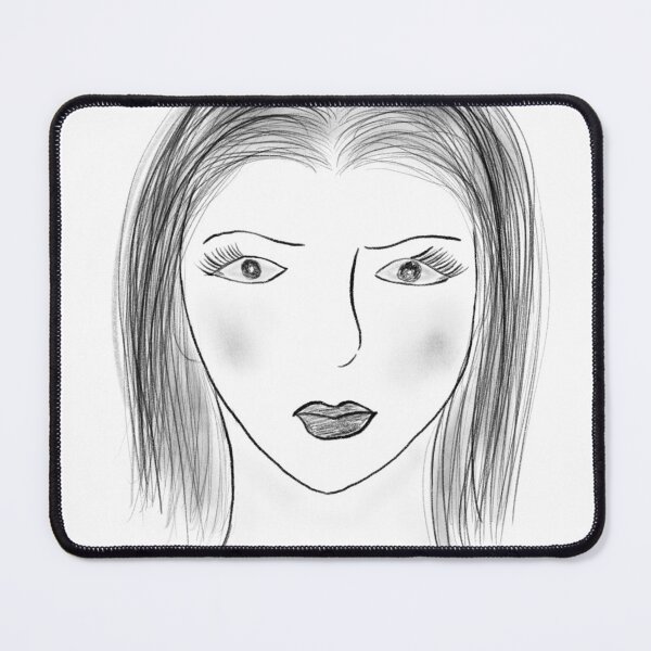 Item preview, Black and White Woman Face Sketch designed and sold by AtriumHouse.