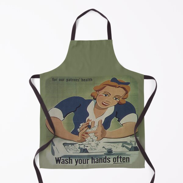 Item preview, Vintage Wash Your Hands Lady Funny Hygiene Reminder designed and sold by SandyMDesigns.