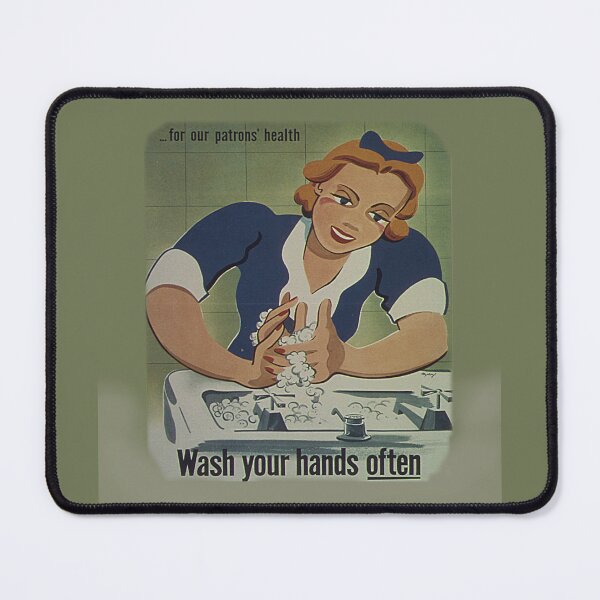 Item preview, Vintage Wash Your Hands Lady Funny Hygiene Reminder designed and sold by SandyMDesigns.