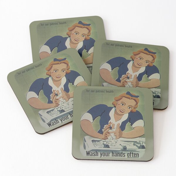Item preview, Vintage Wash Your Hands Lady Funny Hygiene Reminder designed and sold by SandyMDesigns.