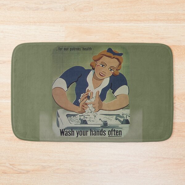 Item preview, Vintage Wash Your Hands Lady Funny Hygiene Reminder designed and sold by SandyMDesigns.