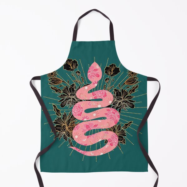 Item preview, Pink and black boho snake silhouette designed and sold by Home Cyn Home.