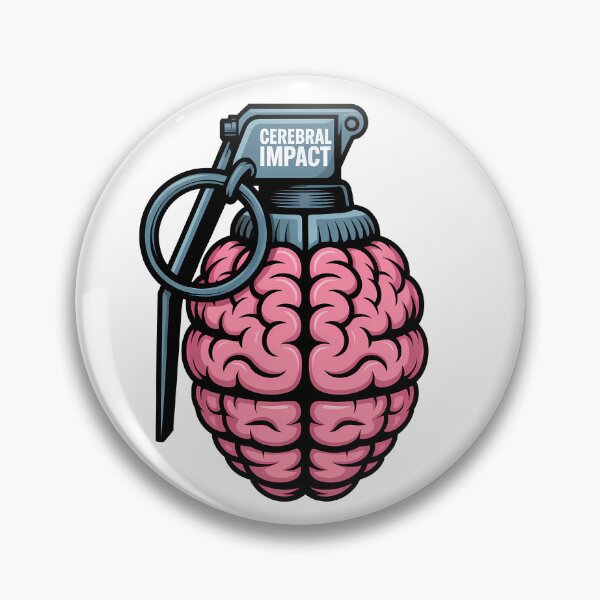Item preview, Brain Grenade Thought Explosion Stress Satire Design designed and sold by Parkerzz.
