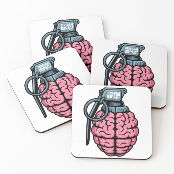 Item preview, Brain Grenade Thought Explosion Stress Satire Design designed and sold by Parkerzz.