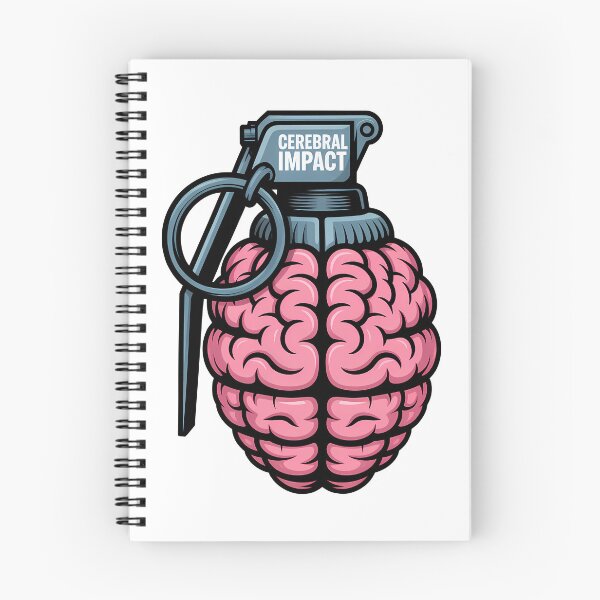 Item preview, Brain Grenade Thought Explosion Stress Satire Design designed and sold by Parkerzz.