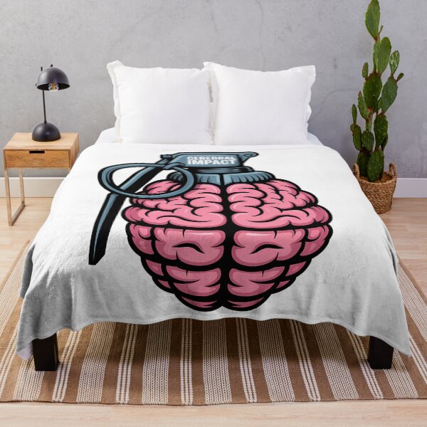 Item preview, Brain Grenade Thought Explosion Stress Satire Design designed and sold by Parkerzz.