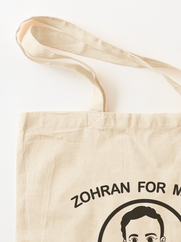 Thumbnail 3 of 5, Tote Bag, Anime style Zohran For Mayor - Black print designed and sold by Trytobegood.
