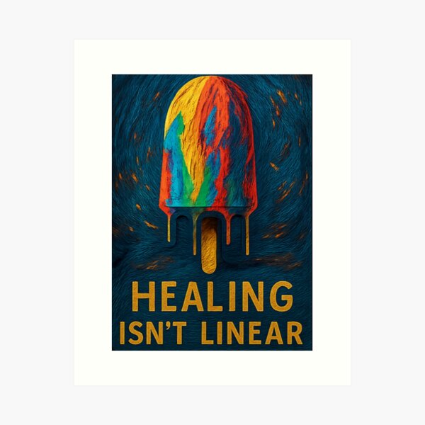 Item preview, Healing Isn’t Linear Popsicle Tee designed and sold by TONSNAP.