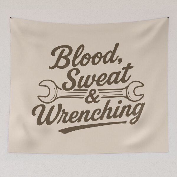 Item preview, Blood, Sweat & Wrenching, Hardcore Mechanic Life Design for Gearheads designed and sold by Automotive Art by Greg.