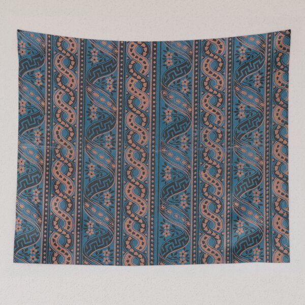 Item preview, Blue and Gold Guilloche and Ribbon Design designed and sold by AnimaliaStar.
